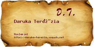 Daruka Terézia névjegykártya