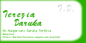 terezia daruka business card