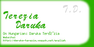 terezia daruka business card